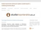 Miniatura strony studiainzynierskie.edu.pl