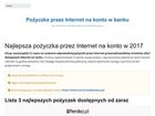 Miniatura strony pozyczkanakonto.pl